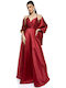 RichgirlBoudoir Maxi Dress for Wedding / Baptism Satin Red