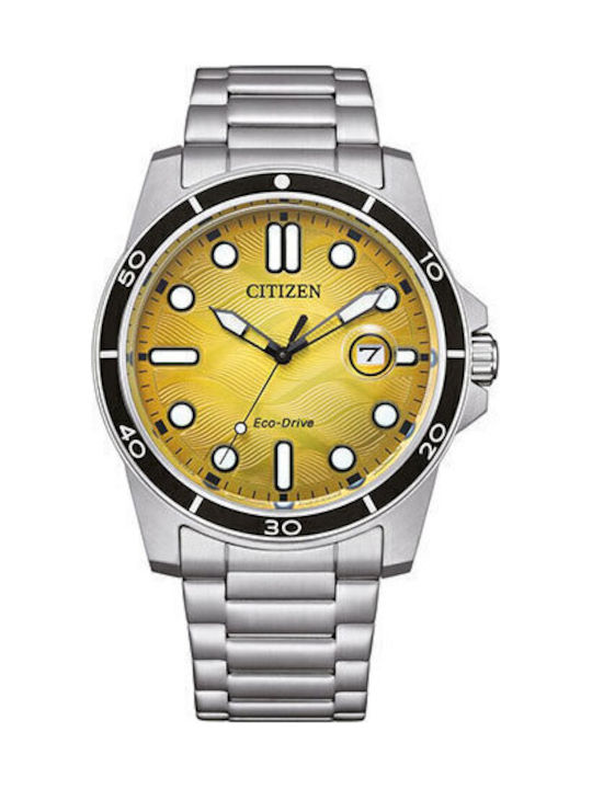 Citizen Ανδρικό Ρολόι 41.5mm Μπαταρίας με Γκρι Μεταλλικό Μπρασελέ