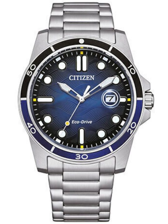 Citizen Ανδρικό Ρολόι 41.5mm Μπαταρίας με Γκρι Μεταλλικό Μπρασελέ
