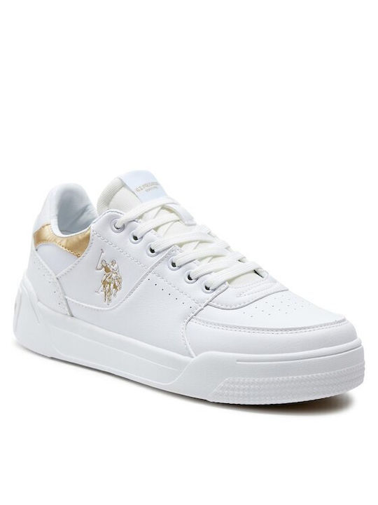 U.S. Polo Assn. Assn Γυναικεία Sneakers Whi / Gol01