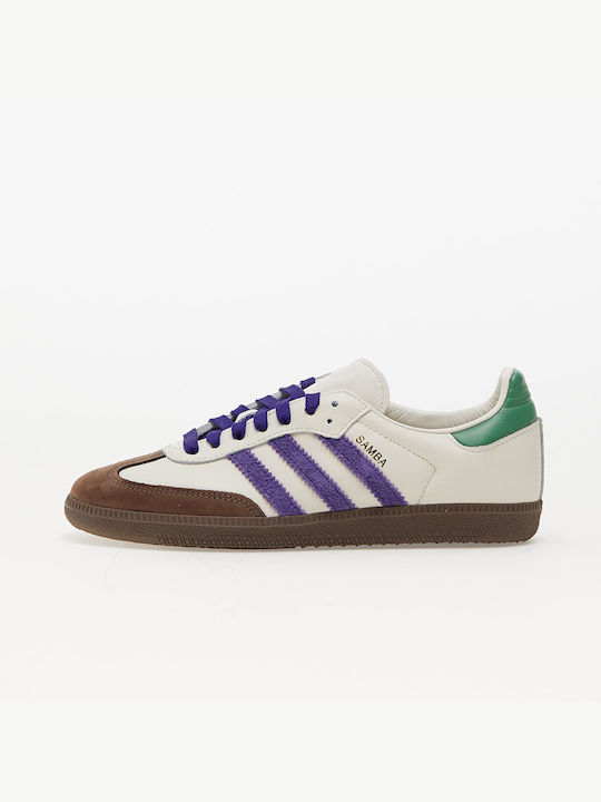 Adidas Samba Og Γυναικεία Sneakers Off White / Core Purple / Preloveded Green