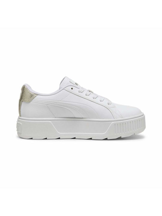 Puma Karmen Metallic Shine Γυναικεία Sneakers Λευκά