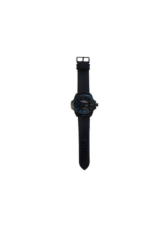 Bormann Watch Battery with Black Leather Strap