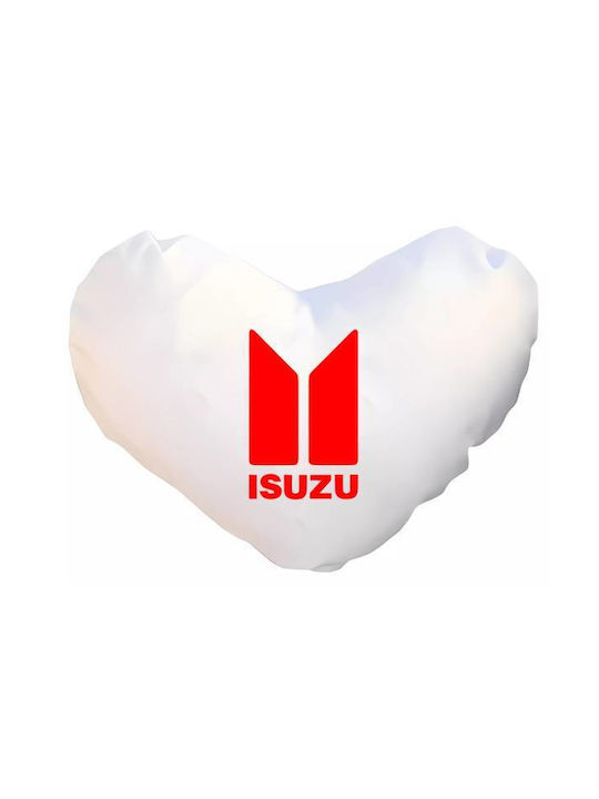 Takeposition Μαξιλάρι Καναπέ I Love Isuzu Λευκό 40x40εκ.