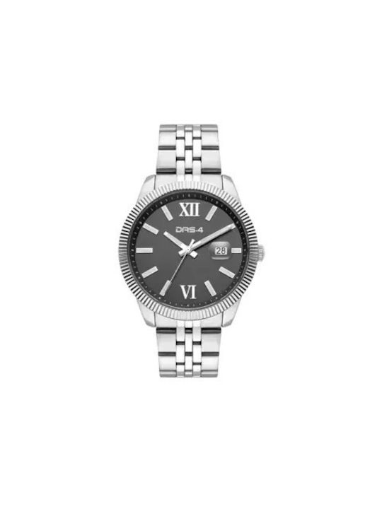 DAS.4 Watch Battery with Gray Metal Bracelet