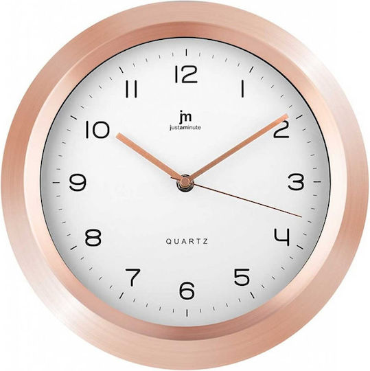 Justaminute Wall Clock Metallic Rose Gold