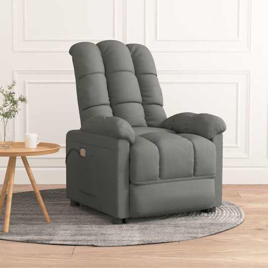 Πολυθρόνα Relax Massage με Υποπόδιο Σκούρο Γκρι 74x99x102cm