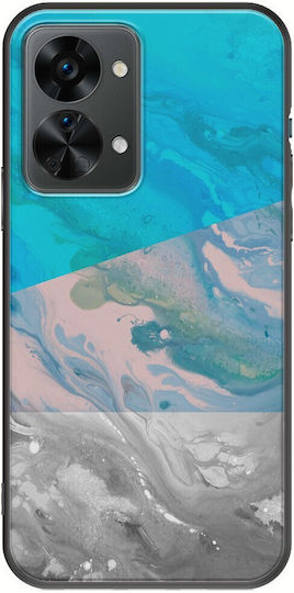 Water Marble Back Cover Silicone Multicolour (OnePlus Nord 2T)