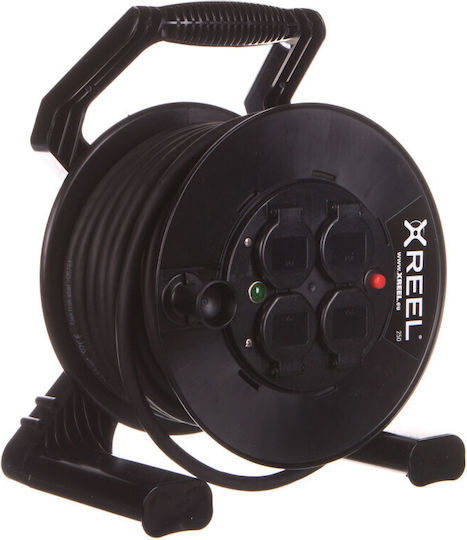 PCElectric Удължителен кабел с прекъсвач с дължина 30м с диаметър 3 x 2.5mm² Waterproof Черен