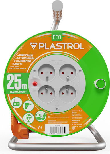 Plastrol Waterproof Extension Cable Cord 3 x 1.5mm²/25m Orange