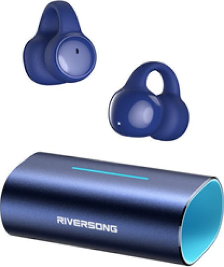 Riversong AirClip L3 In ear Bluetooth хендсфри Слушалки с Кутийка за Зареждане Син