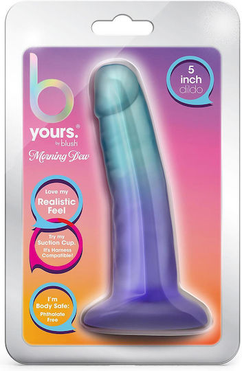 Blush B Yours Morning Dew Glass Dildo With Suction Cup Indigo 13cm