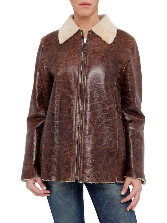 Malboro Classics Leather Jacket Leather Brown
