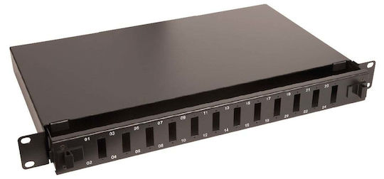 Lanview Patch Panel für Rack 1U 19" 12 Ports Schwarz