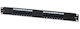 Techly Patch Panel für Rack 1U 19" 16 Steckdosen cat6 Schwarz