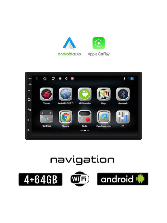 Booma Автомобилна Аудио Система (Блутут/USB/WiFi/GPS/Apple-Carplay/Android-Auto) с Тъчскрийн 7"