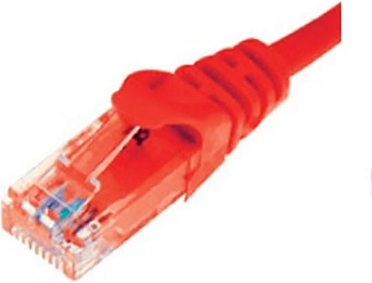 U/UTP Cat.5e (Gigabit) Καλώδιο Δικτύου Ethernet 15m Κόκκινο