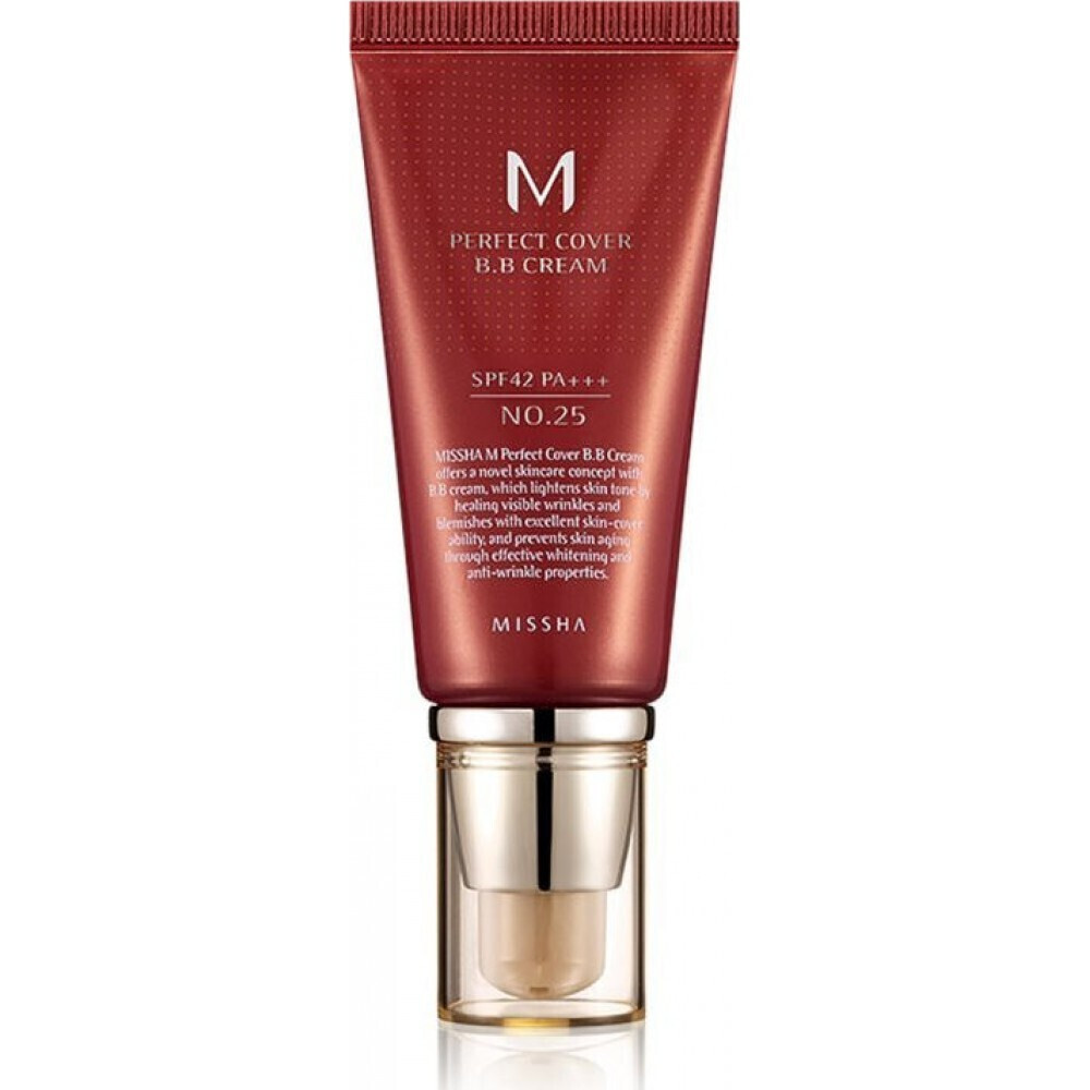 Missha Perfect Cover BB 25 Warm Beige 25 Warm Beige Light Κρέμα Προσώπου Ημέρας με SPF42 για Ενυδάτωση, Ατέλειες & Λάμψη με Υαλουρονικό Οξύ & Κολλαγόνο 20ml