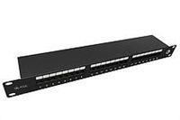 Solarix Patch Panel για Rack 1U 24 Θυρών cat5e Μαύρο