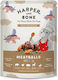 Harper and Bone Nassfutter Hunde in Dose mit Thunfisch, Wildschwein, Huhn, Schweinefleisch, Hirsche, Kaninchen, Karotte, Kartoffeln und Blaubeeren ohne Getreide 300gr