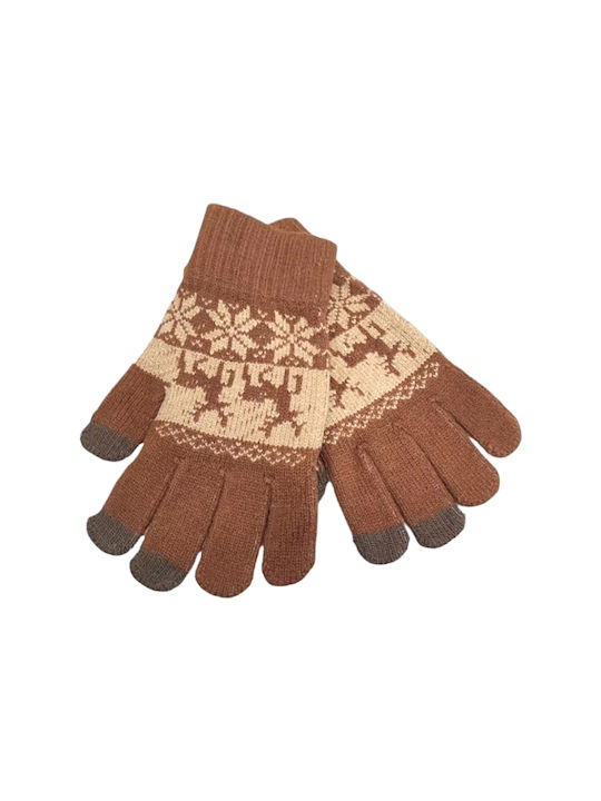 Remix Unisex Touch Gloves Brown