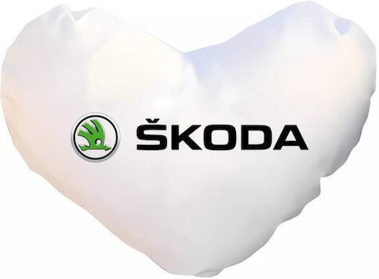 Takeposition Μαξιλάρι Καναπέ I Love Skoda Λευκό 40x40εκ.