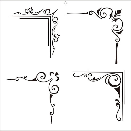 CHeirokamoto Schablonen Designs Corners 50x50cm