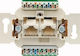 Hager Uae Διπλή Πρίζα Δικτύου RJ45 Τύπου Cat5e 534576