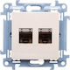 Kontakt-Simon Double Network Socket RJ45 Withou...