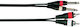 Onsei Cable 2 x 6.3mm male - 2x RCA male 1m (ON-C2810)