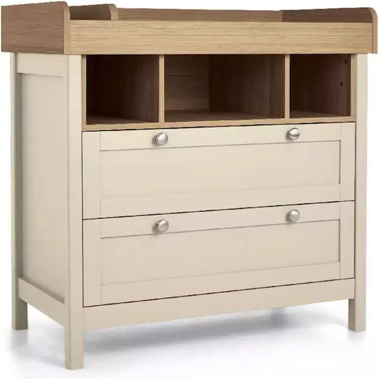 Harwell Baby Kommode mit 2 Schubladen Beige 98x54.4x96.6cm