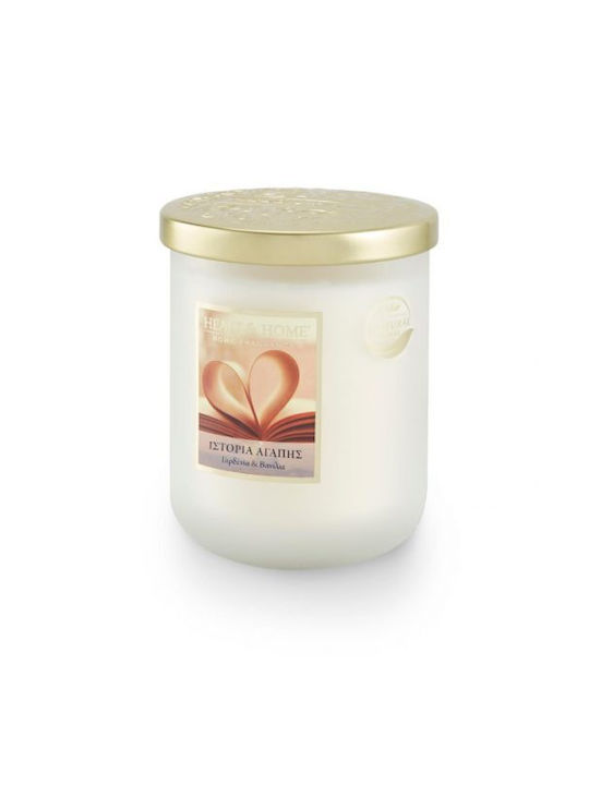 Heart & Home Scented Soy Candle Ιστορία Αγάπης Brown 320gr 1pcs