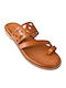 Sandale Casual Damă de Piele Tabac