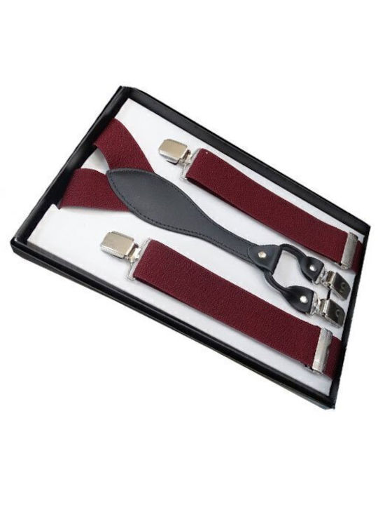 Suspenders Monochrome Burgundy