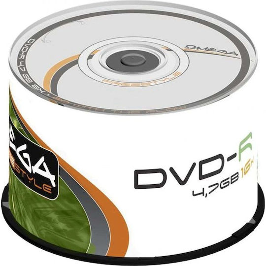Omega Εγγράψιμα DVD+R 16x 4.7GB Cake Box 50τμχ