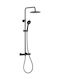 KFA Adjustable Shower Column with Bathtub Mixer 125cm Black