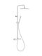 KFA Adjustable Shower Column with Bathtub Mixer 125cm Silver