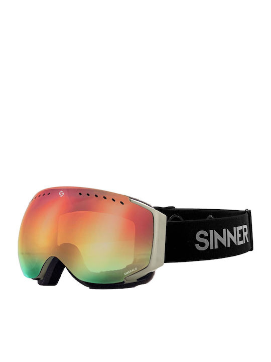 Sinner Emerald Masca de schi și snowboard Pentru adulți Gri cu Lentilă în culoarea Gri