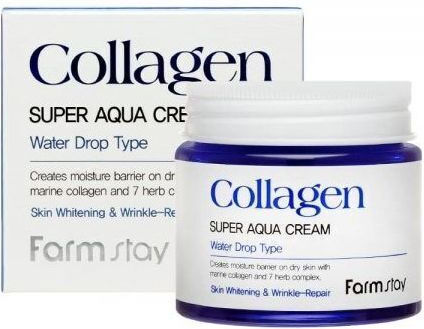 Farm Stay Super Aqua Cremă Hidratantă de Față cu Colagen 80ml