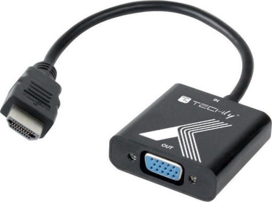 Techly Convertor HDMI / VGA masculin în HDMI / VGA feminin 1buc 361902