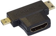 PremiumCord HDMI / micro HDMI мъжки в HDMI / micro HDMI женски 1бр (KPHDMA-17)