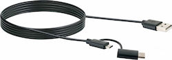 Schwaiger CK3112533 USB-A / USB-C male σε USB-A / USB-C female