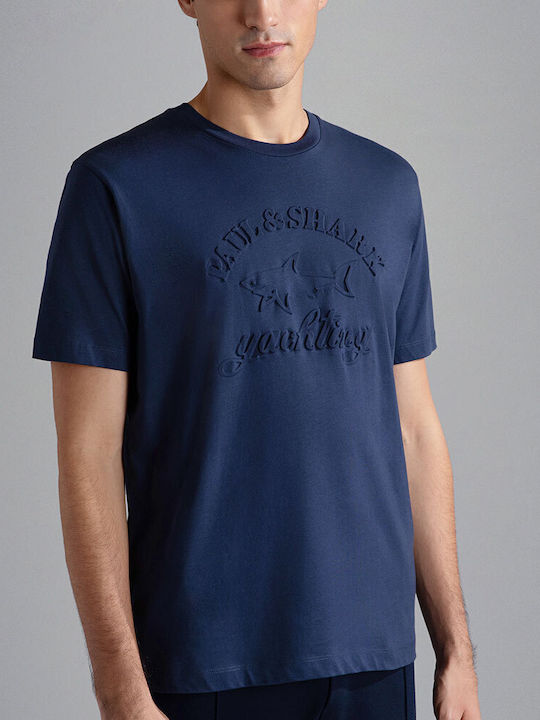 Paul & Shark T-shirt Bărbătesc cu Mânecă Scurtă Blue