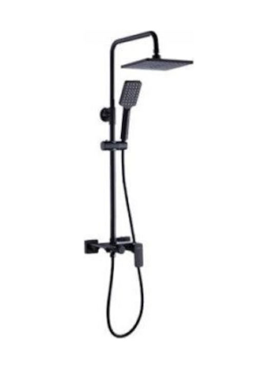 Valvex Loft Adjustable Shower Column with Mixer Black