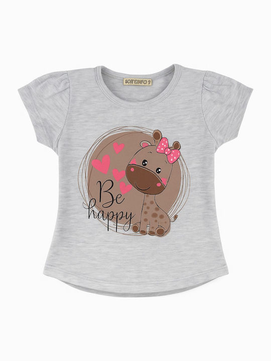 New Happy Life T-shirt Grey