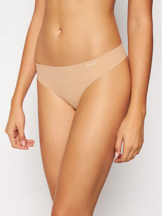 DKNY Damen Zeichenfolge Nahtlos Beige