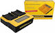 Patona Double Battery Charger Lcd Usb Compatibl...