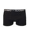 Uomo Herren Boxershorts Schwarz 1Packung