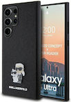 Saffiano Karl Back Cover Plastic / Leather Black (Galaxy S24 Ultra)