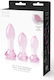Dream Toys Glaze Glass Rosebud Анални тапи Подредба Розови 24см 3бр